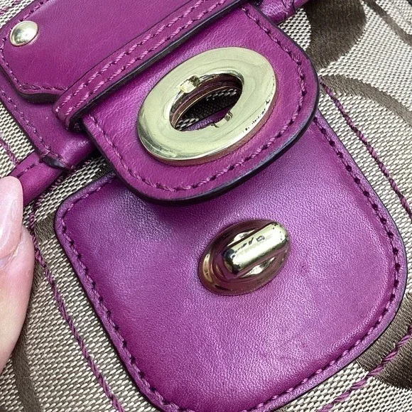 VINTAGE Y2K COACH HAND BAG‎ POPPY MINI WILLIS SIGNATURE CROSSBODY SHOULDER PURSE - Picture 5 of 16